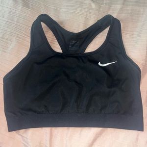 Black Nike sports bra, size medium